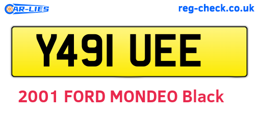 Y491UEE are the vehicle registration plates.
