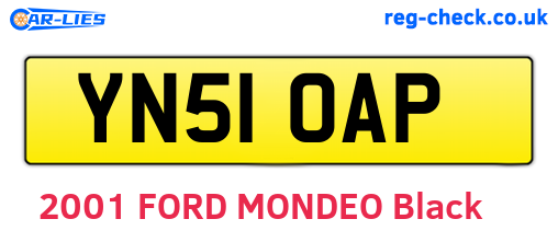 YN51OAP are the vehicle registration plates.