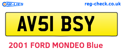 AV51BSY are the vehicle registration plates.