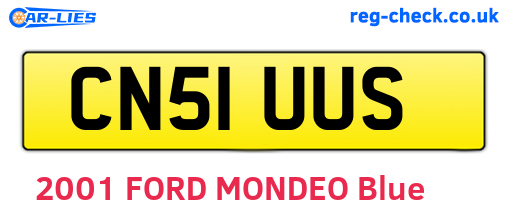 CN51UUS are the vehicle registration plates.