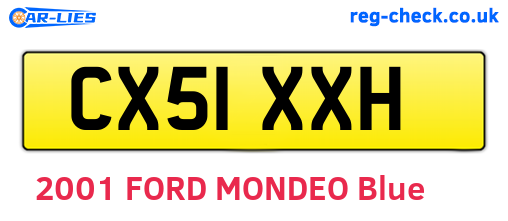CX51XXH are the vehicle registration plates.