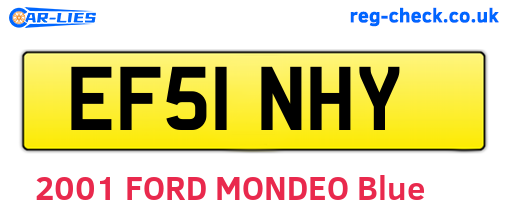 EF51NHY are the vehicle registration plates.