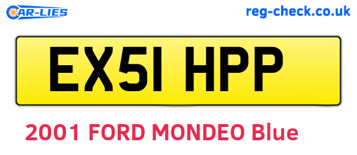 EX51HPP are the vehicle registration plates.