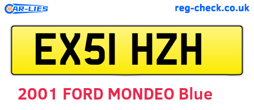 EX51HZH are the vehicle registration plates.