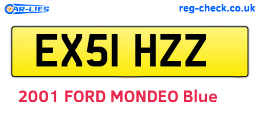 EX51HZZ are the vehicle registration plates.