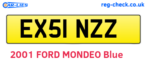 EX51NZZ are the vehicle registration plates.