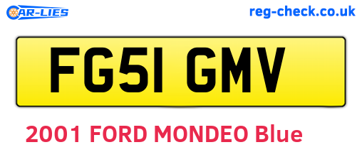 FG51GMV are the vehicle registration plates.
