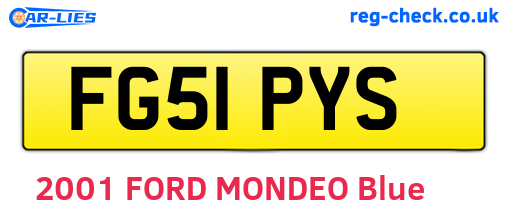 FG51PYS are the vehicle registration plates.