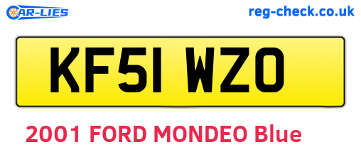 KF51WZO are the vehicle registration plates.