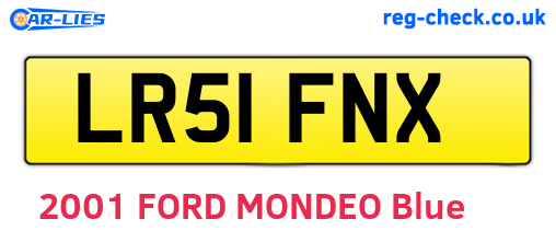 LR51FNX are the vehicle registration plates.
