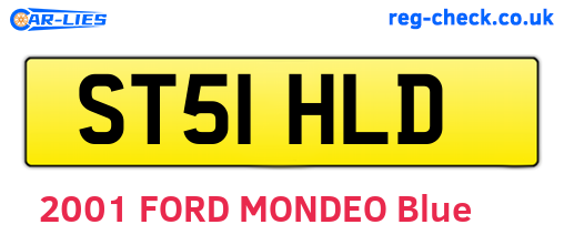ST51HLD are the vehicle registration plates.