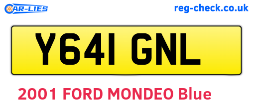 Y641GNL are the vehicle registration plates.