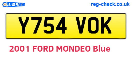 Y754VOK are the vehicle registration plates.