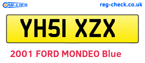 YH51XZX are the vehicle registration plates.