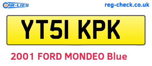 YT51KPK are the vehicle registration plates.