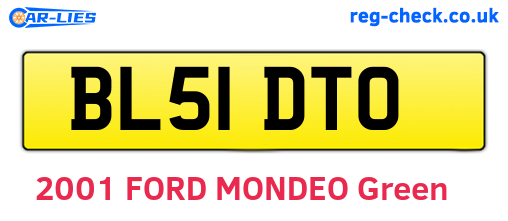BL51DTO are the vehicle registration plates.
