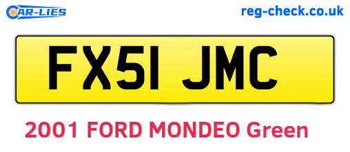 FX51JMC are the vehicle registration plates.