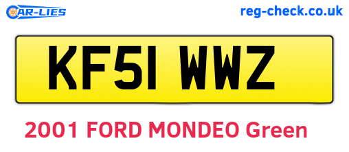KF51WWZ are the vehicle registration plates.