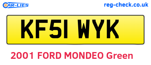 KF51WYK are the vehicle registration plates.