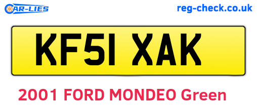 KF51XAK are the vehicle registration plates.
