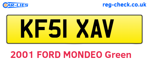 KF51XAV are the vehicle registration plates.