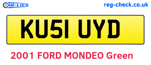 KU51UYD are the vehicle registration plates.
