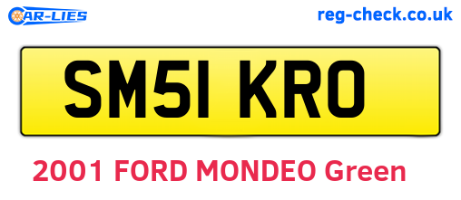 SM51KRO are the vehicle registration plates.