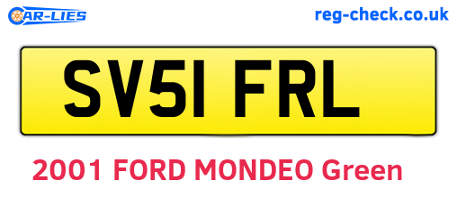SV51FRL are the vehicle registration plates.