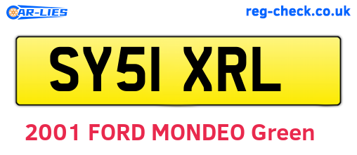 SY51XRL are the vehicle registration plates.