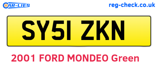 SY51ZKN are the vehicle registration plates.