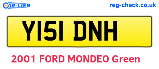 Y151DNH are the vehicle registration plates.