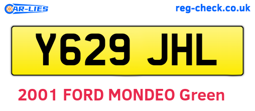 Y629JHL are the vehicle registration plates.