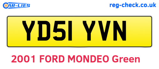 YD51YVN are the vehicle registration plates.