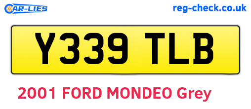 Y339TLB are the vehicle registration plates.
