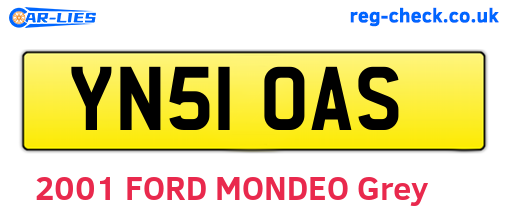 YN51OAS are the vehicle registration plates.