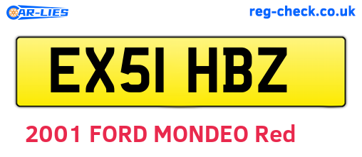 EX51HBZ are the vehicle registration plates.