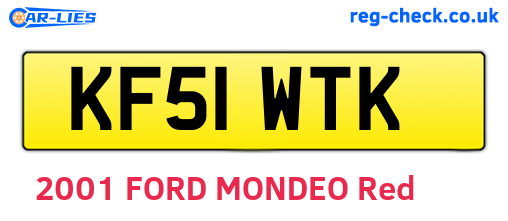 KF51WTK are the vehicle registration plates.
