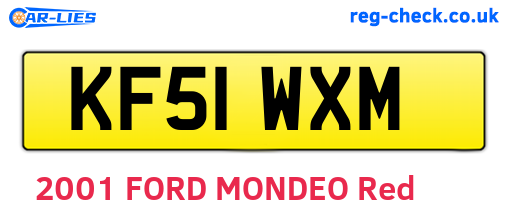 KF51WXM are the vehicle registration plates.