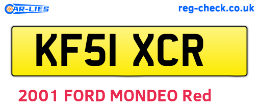 KF51XCR are the vehicle registration plates.