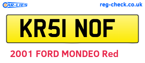KR51NOF are the vehicle registration plates.