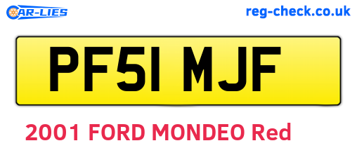 PF51MJF are the vehicle registration plates.