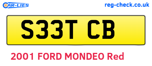 S33TCB are the vehicle registration plates.