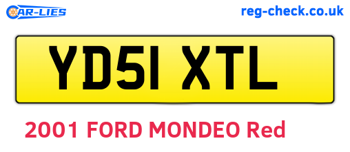 YD51XTL are the vehicle registration plates.
