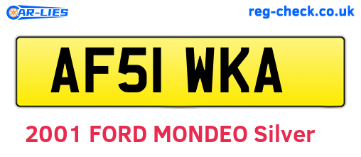 AF51WKA are the vehicle registration plates.
