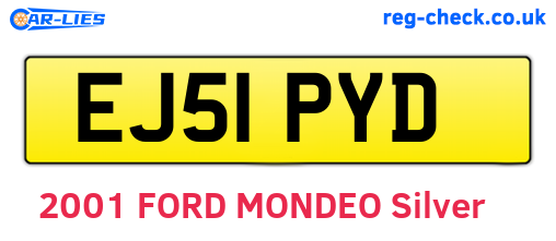 EJ51PYD are the vehicle registration plates.