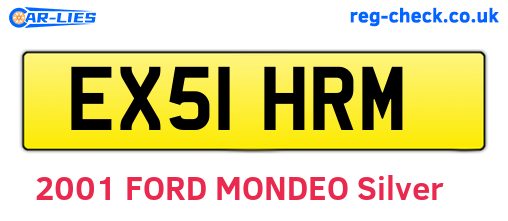 EX51HRM are the vehicle registration plates.