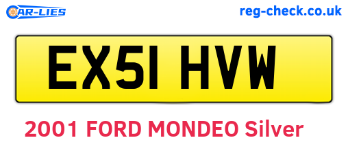 EX51HVW are the vehicle registration plates.