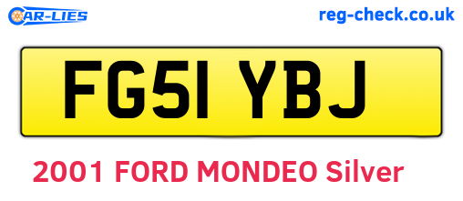 FG51YBJ are the vehicle registration plates.