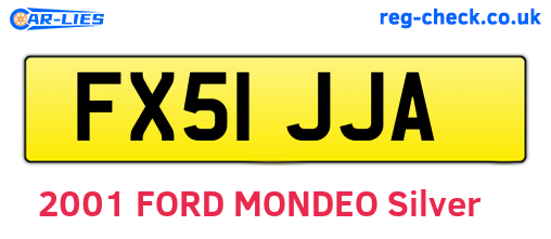 FX51JJA are the vehicle registration plates.