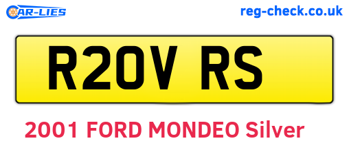 R20VRS are the vehicle registration plates.